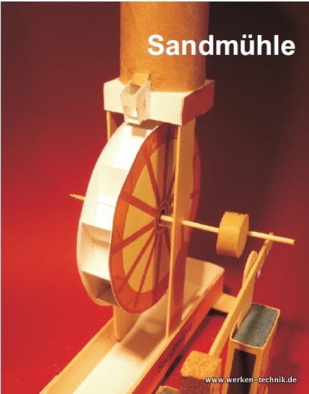 Werkaufgabe mit Papier/Karton: Mühle mit Sandantrieb