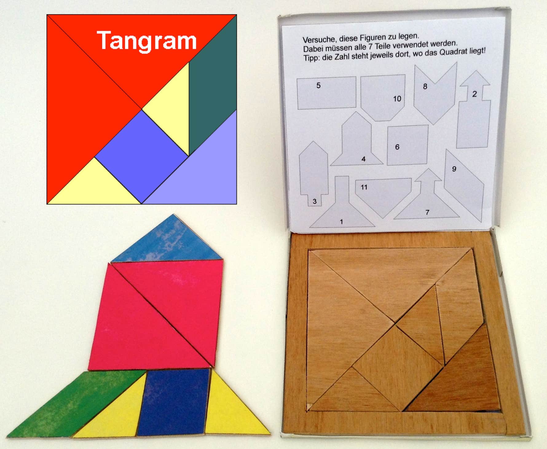 Werkaufgabe mit Werkstoff Holz: Tangram-Spiel