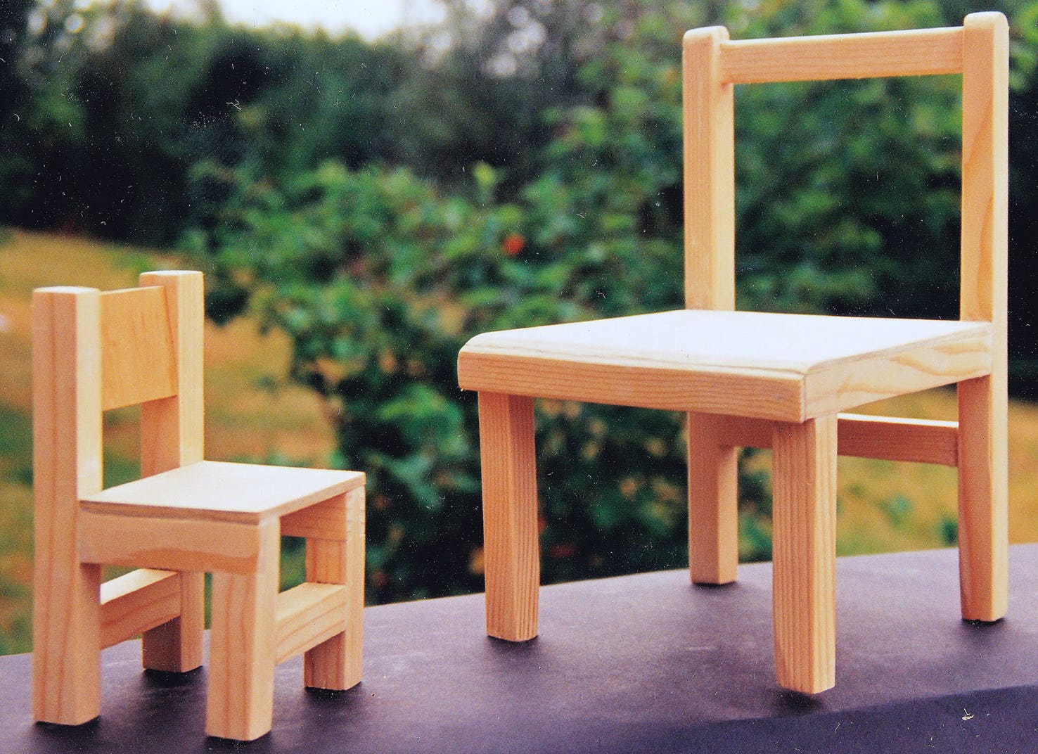 Werkaufgabe mit Werkstoff Holz kleine Stühle (Holzverbindungen)